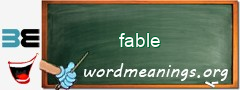 WordMeaning blackboard for fable